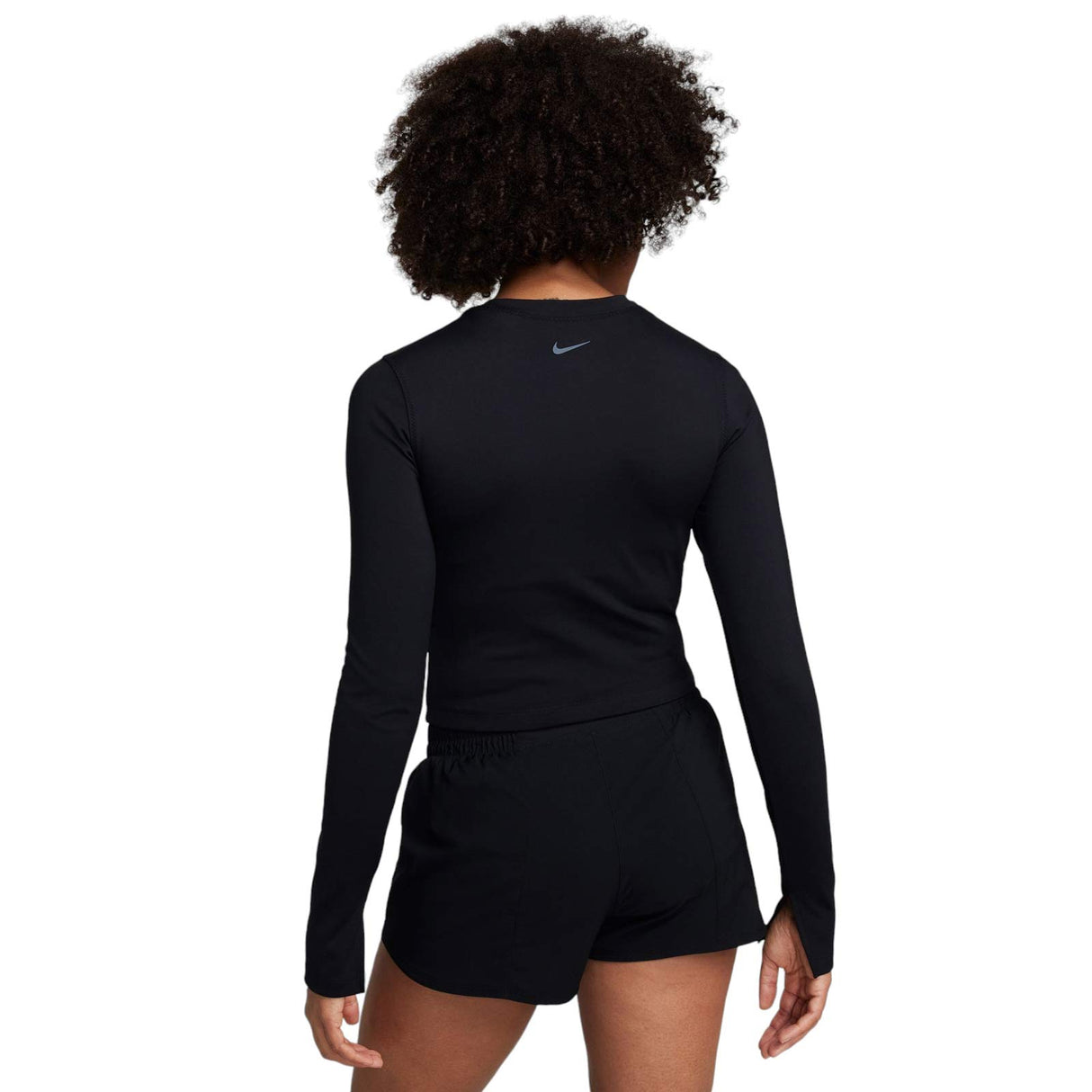 Nike One Fitted LS NVTY Womens Top Black