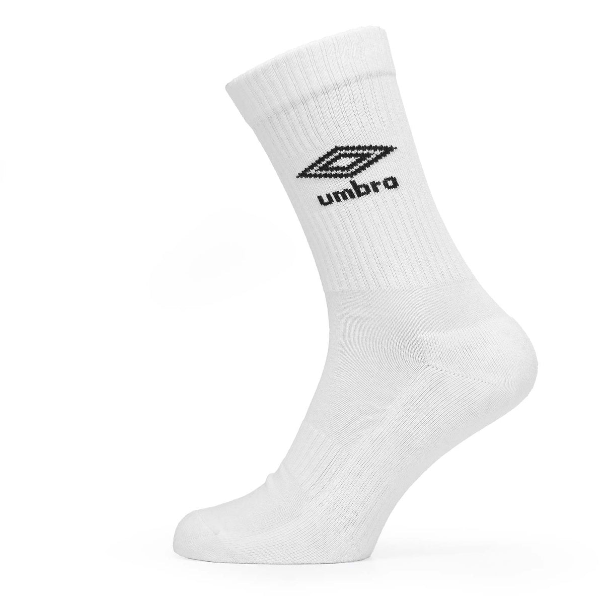 Umbro Cushion Crew Sock 3 Pack White