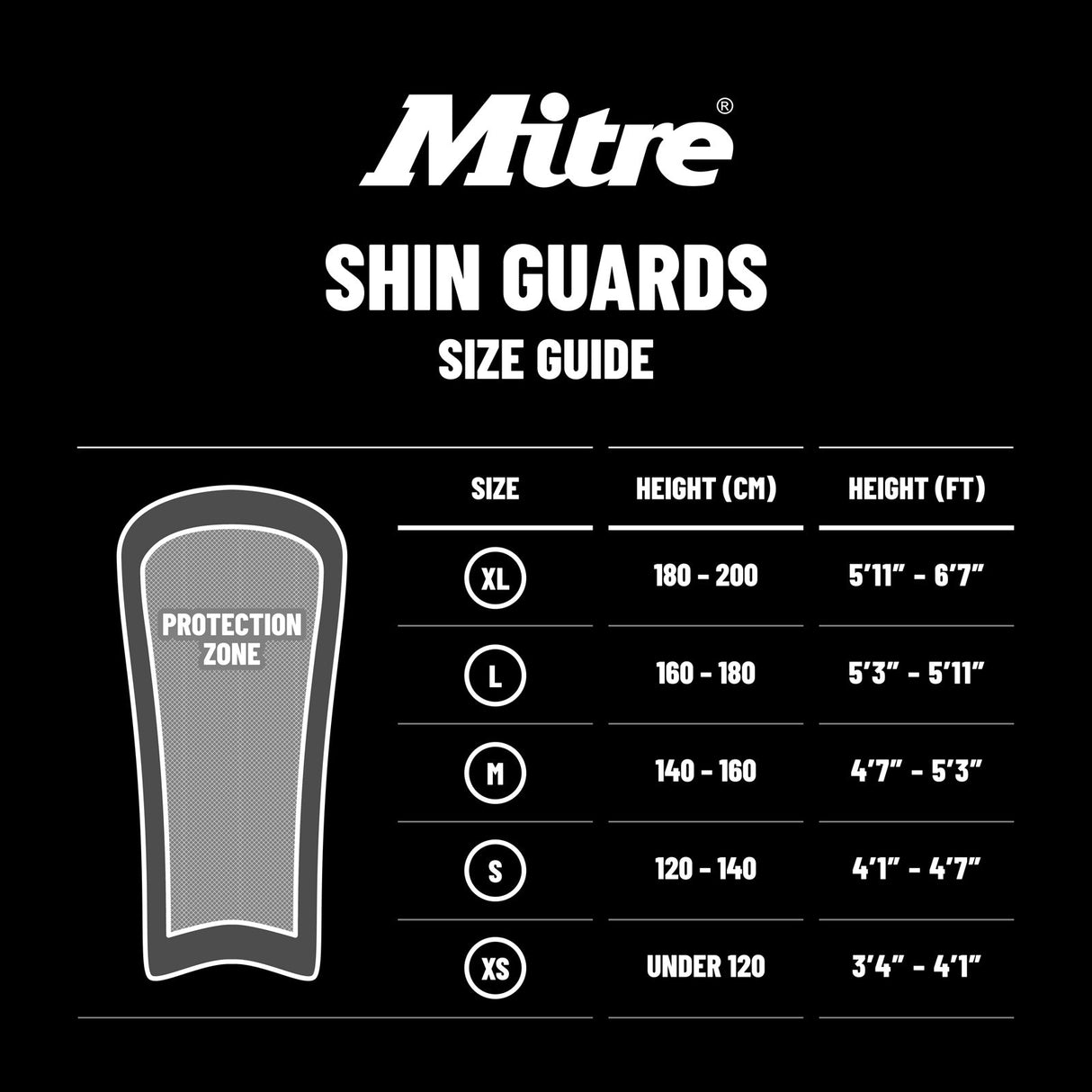 Mitre Aircell Carbon Slip Shin Guard Blk