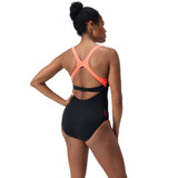 Speedo Wn Flex Band Suit Built in Bra Bk