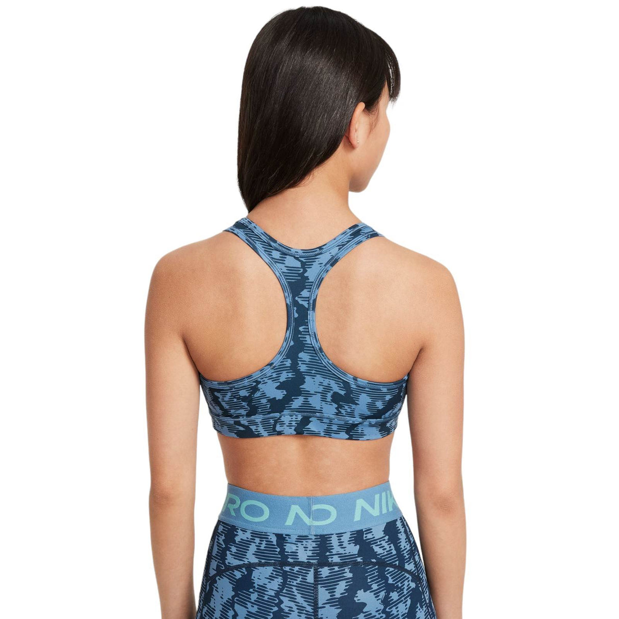 NIKE GIRLS SWSH REV AOP BRA Navy