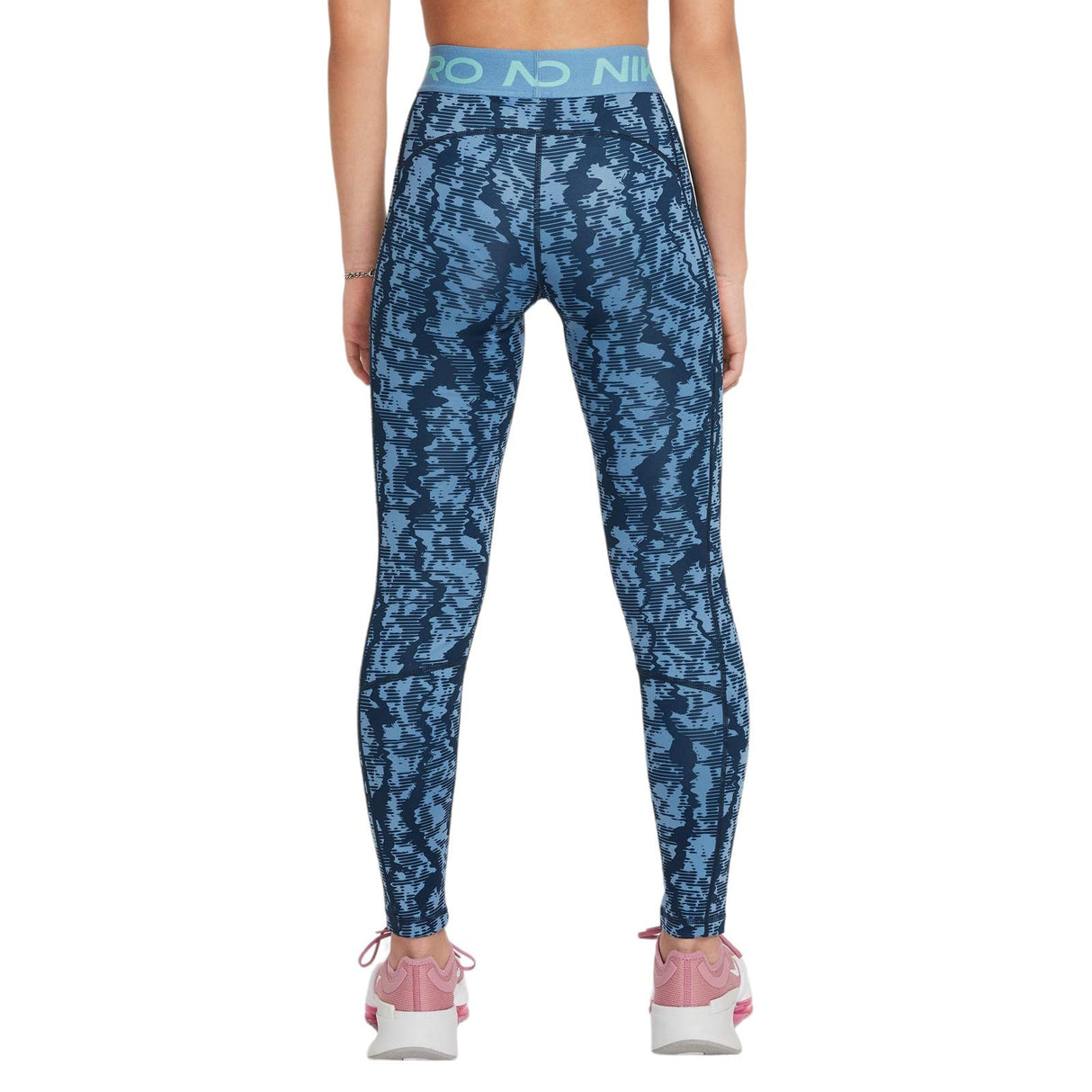 NIKE GIRLS DF TIGHT SPORT AOP Navy