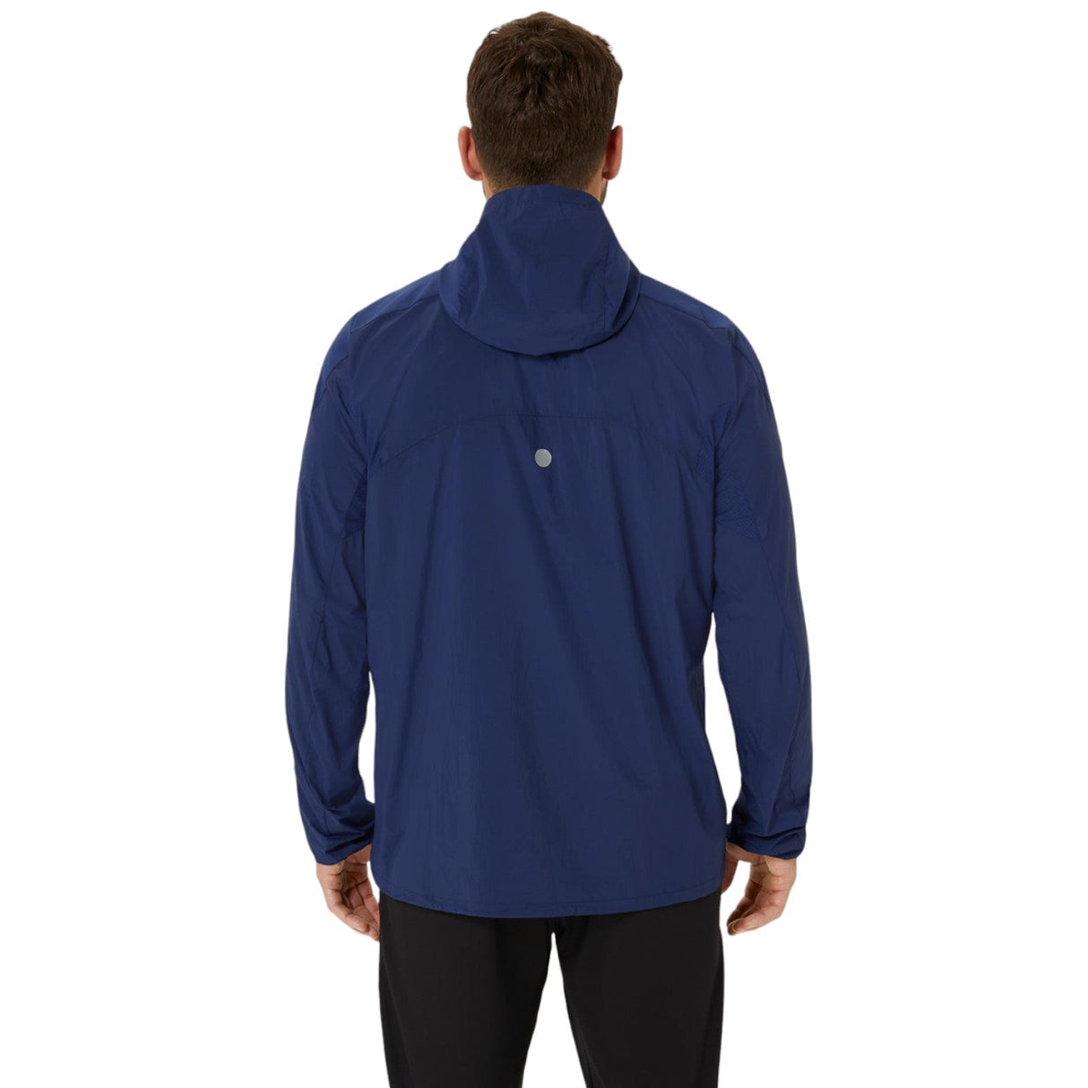 ASICS MENS ROAD PACKABLE JACKET NAVY