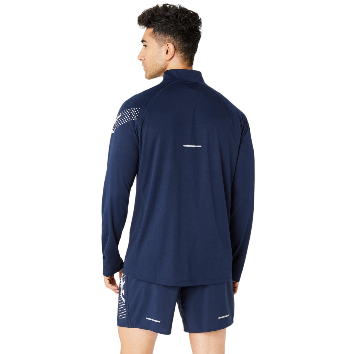 ASICS MENS ICON LS 1/2 ZIP NAVY