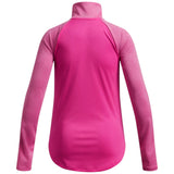 UA Girls Tech Graphic Half Zip Pink
