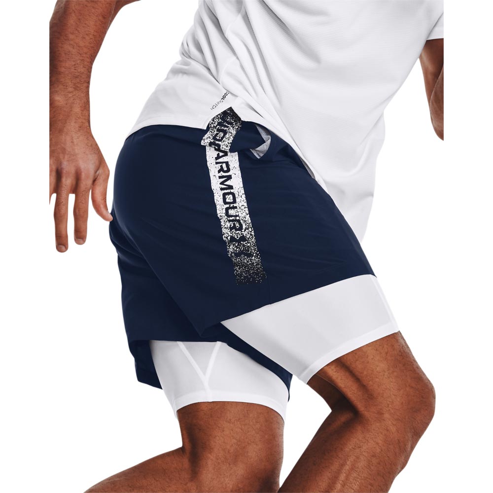UA Men's Woven Graphic Shorts Navy