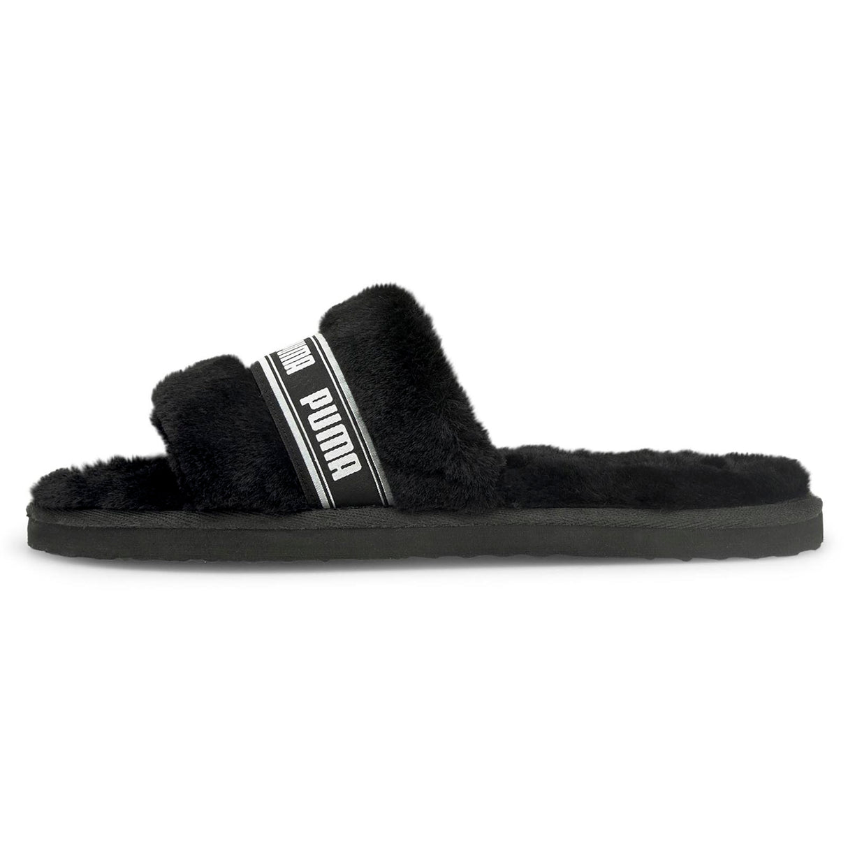 PUMA FLUFF KIDS UNISEX SLIPPERS BLACK