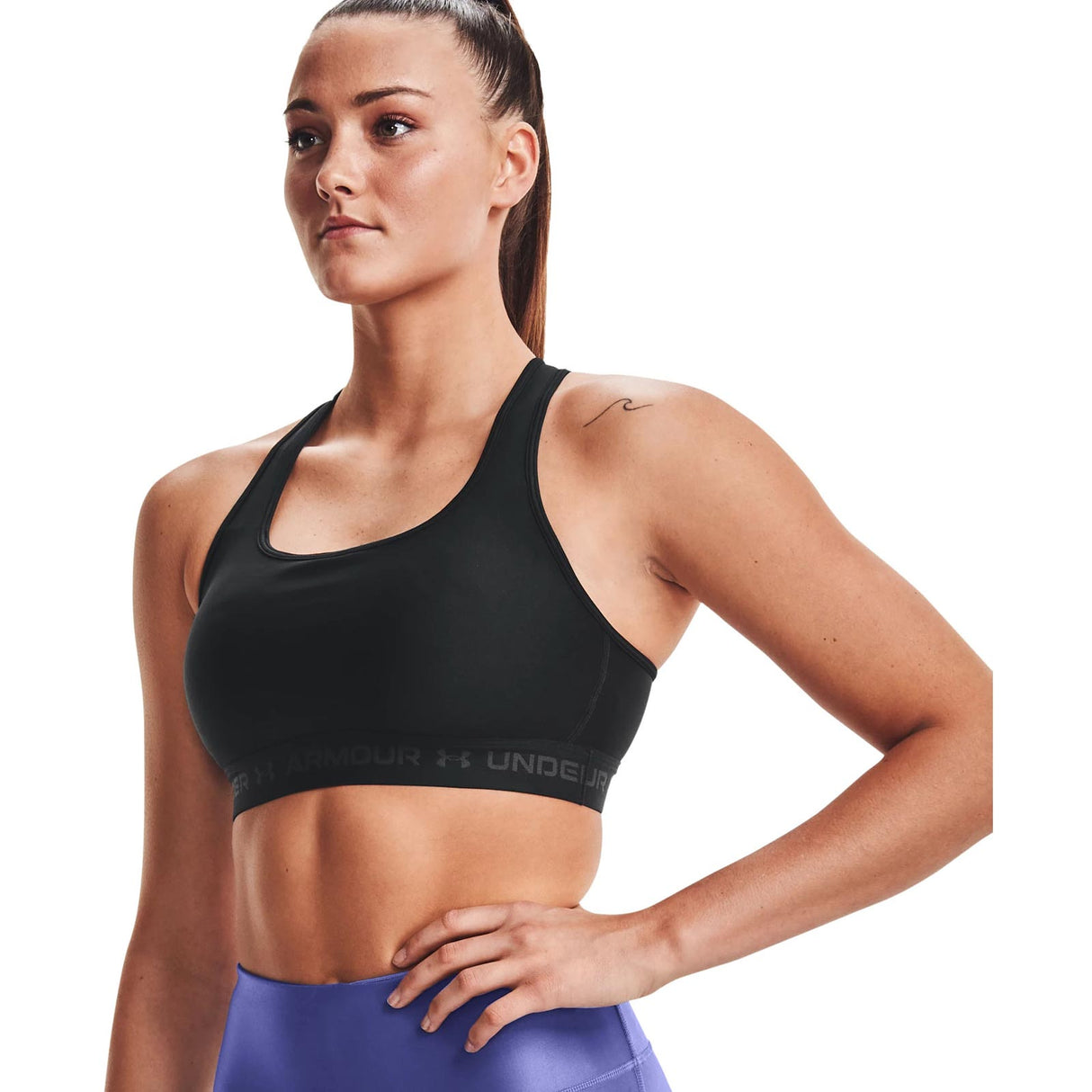 UA CROSS BACK Mid Bra Black