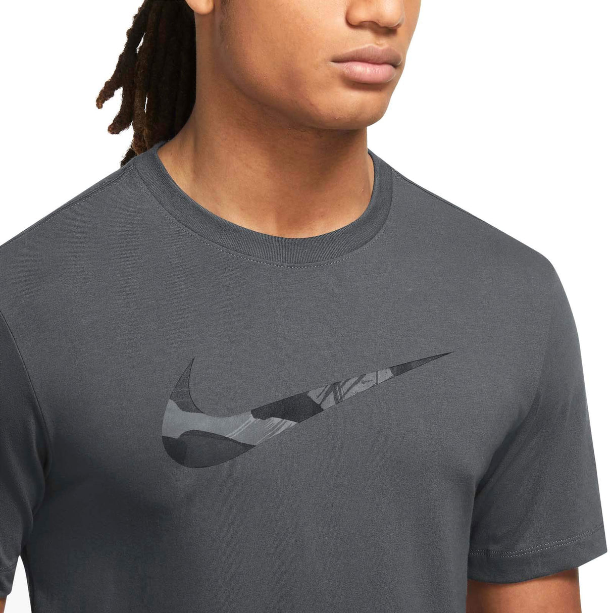 NIKE MENS DF TEE CAMO GFX GREY