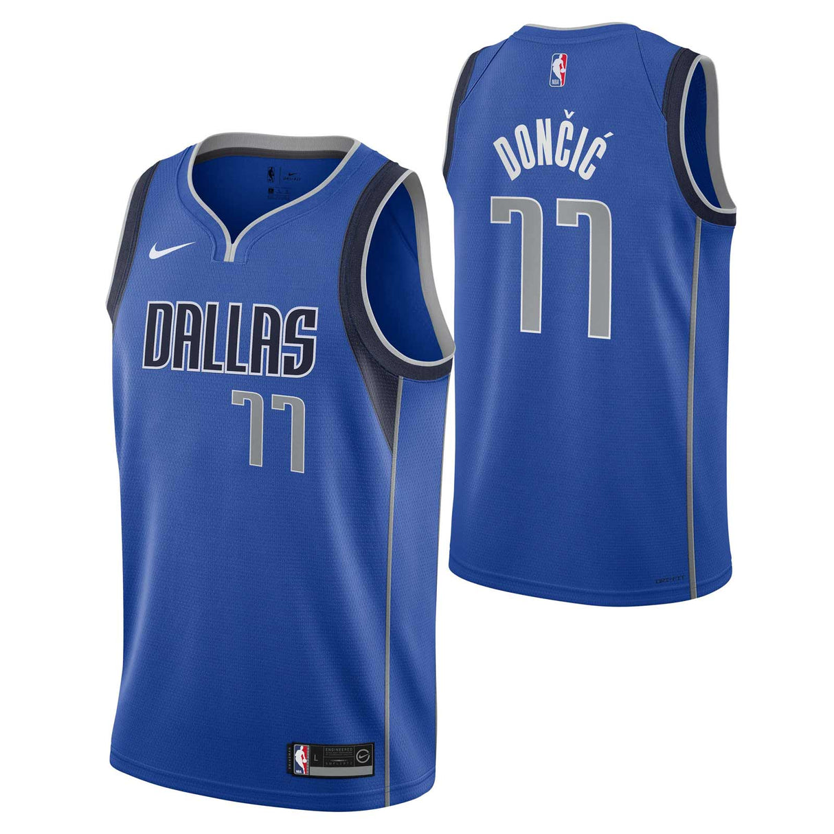 Nike Mavericks Doncic 77 Kids Jrsy Blue