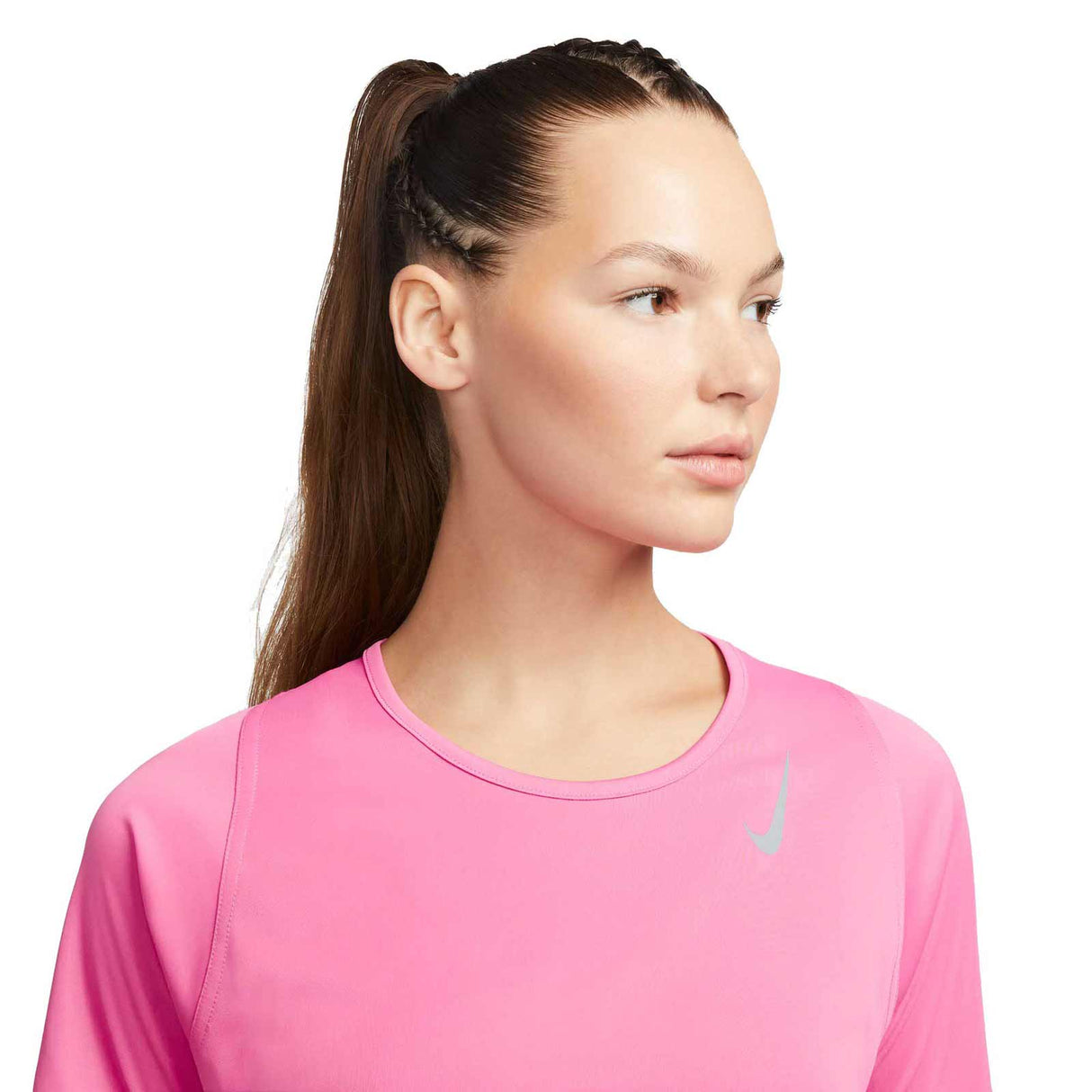 Nike Wmns Dri-Fit Race SS Top Pink