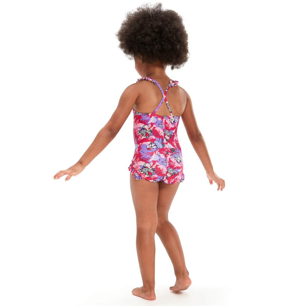 SPEEDO LTS DIGI FRILL TRSP IF PINK/PUR