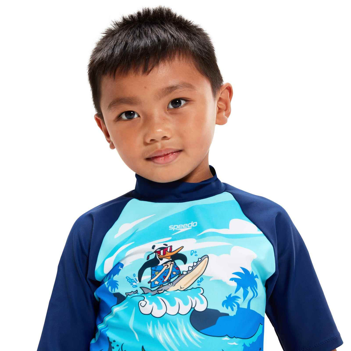 SPEEDO LTS JAM RASH TOP SET IM BLUE