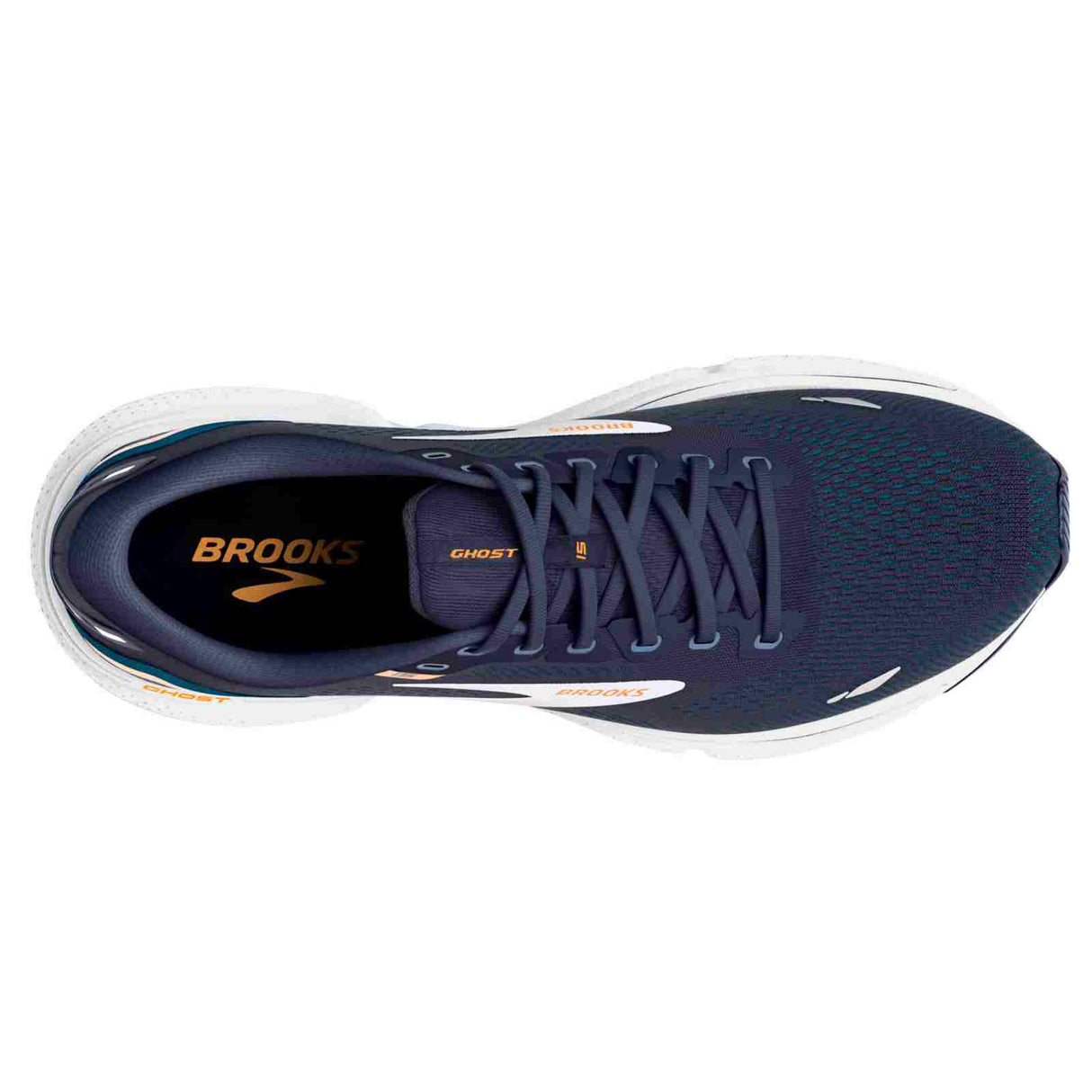 Brooks Ghost 15 WF Mens Navy/Orange