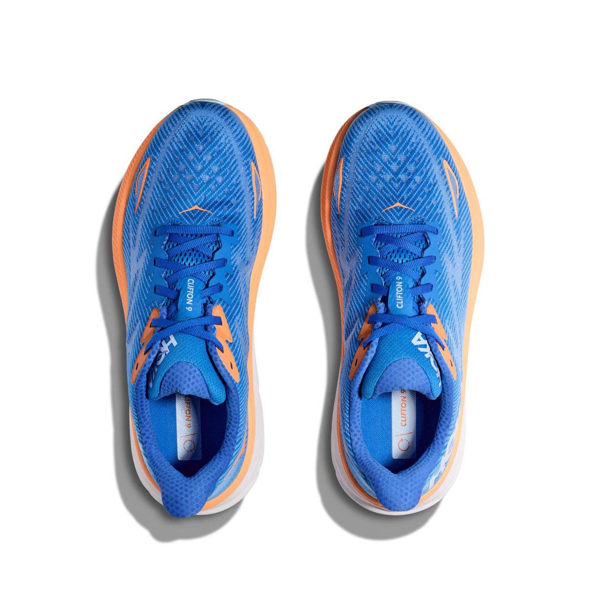Hoka Clifton 9 Wide Fit Mens Blue/Orange