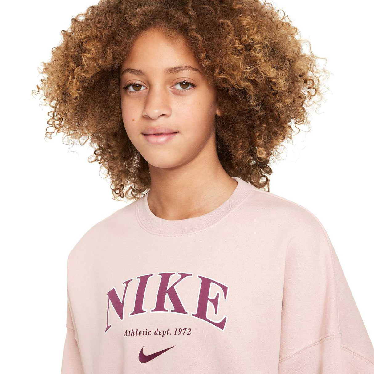 Nike Girls NSW Trend FLC Crew Prnt Pink