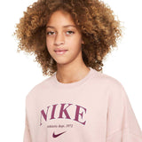Nike Girls NSW Trend FLC Crew Prnt Pink