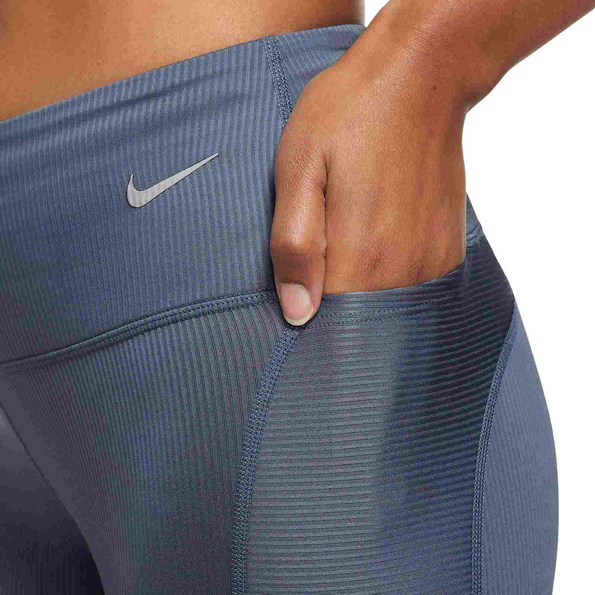 Nike Wmns DF Fast MR 7/8 Tight NV Blue