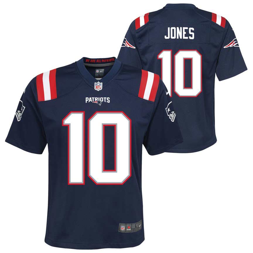Nike Boys Patriots Game Jsy Jones 10 Nvy