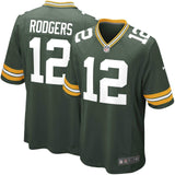 Nike Packers Rodgers 12 Home Jersey Grn