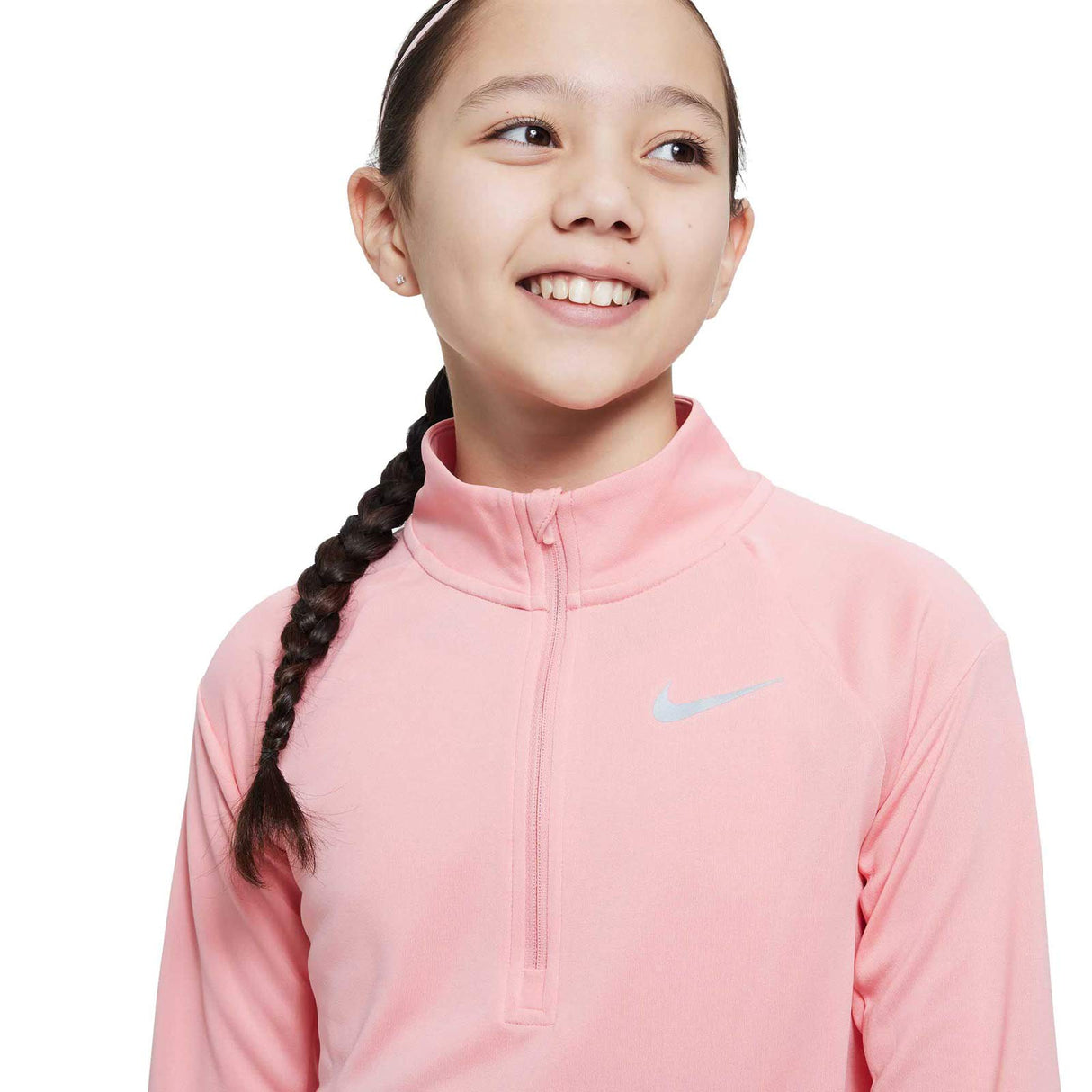 Nike Girls DF LS Top HZ Run Pink