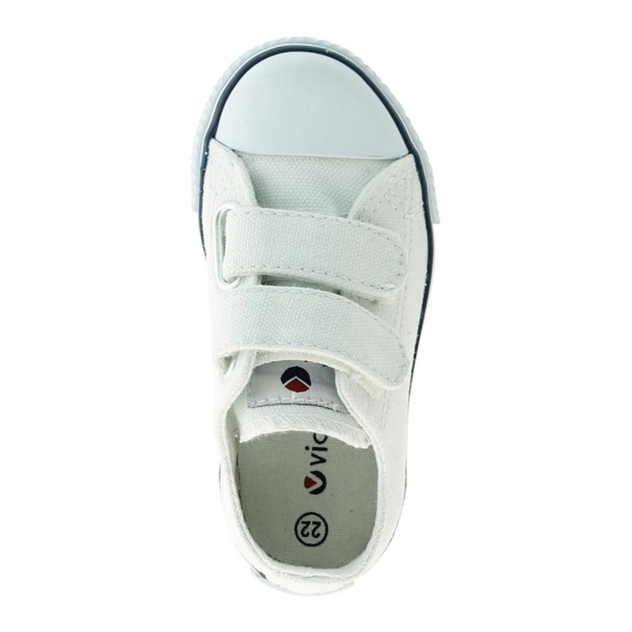 Victoria Velcro Canvas Sneaker Jnr White