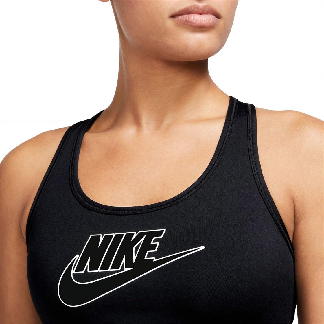 Nike Wmns Swoosh Med SPT Futura Bra Blac