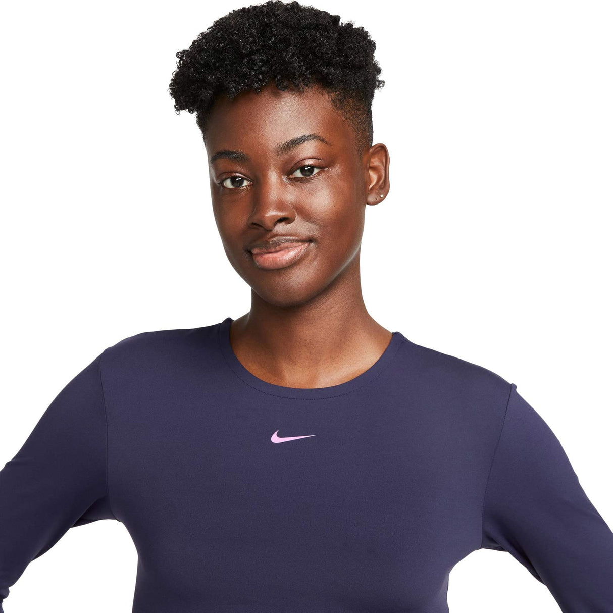 Nike Wmns NP DF Crop LS Femme Tee Purple