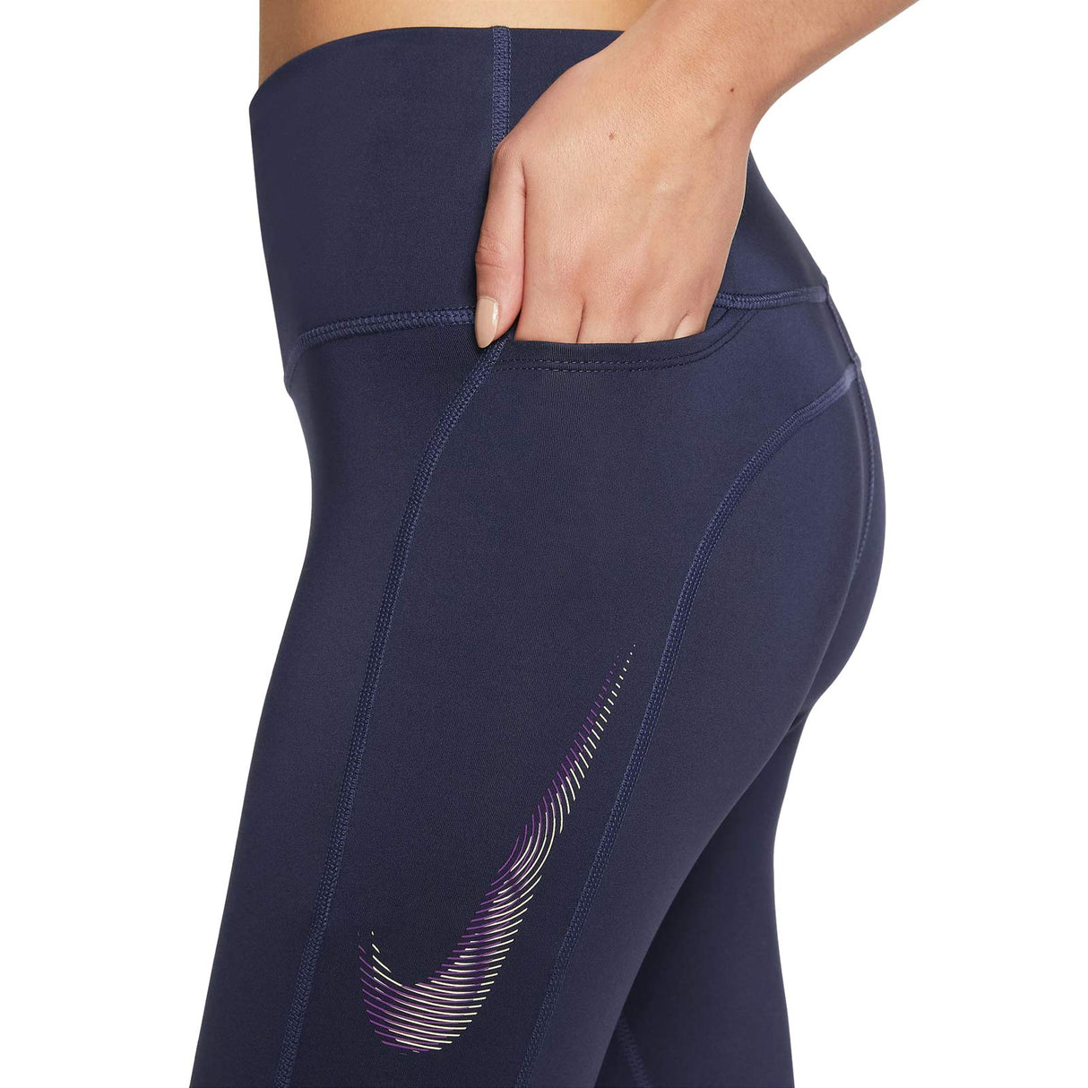 Nike Wmns DF FST MR HBR SW 7/8 Tight Pur