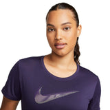 Nike Wmns NK DF Swoosh HBR SS Top Purple