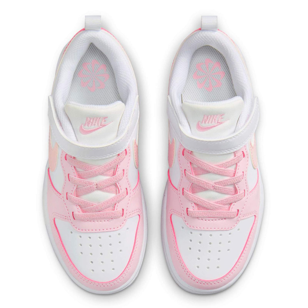 Nike Court Borough Jnr Girls White/Pink