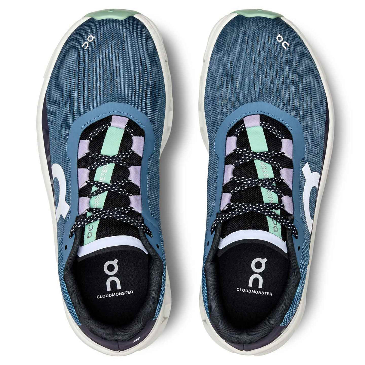 ON Cloudmonster Womens Grey/Blue