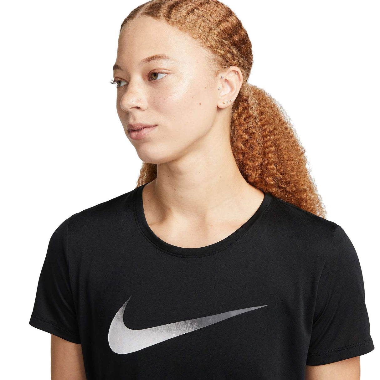 Nike Wmns One DF Swoosh HBR SS Top Black