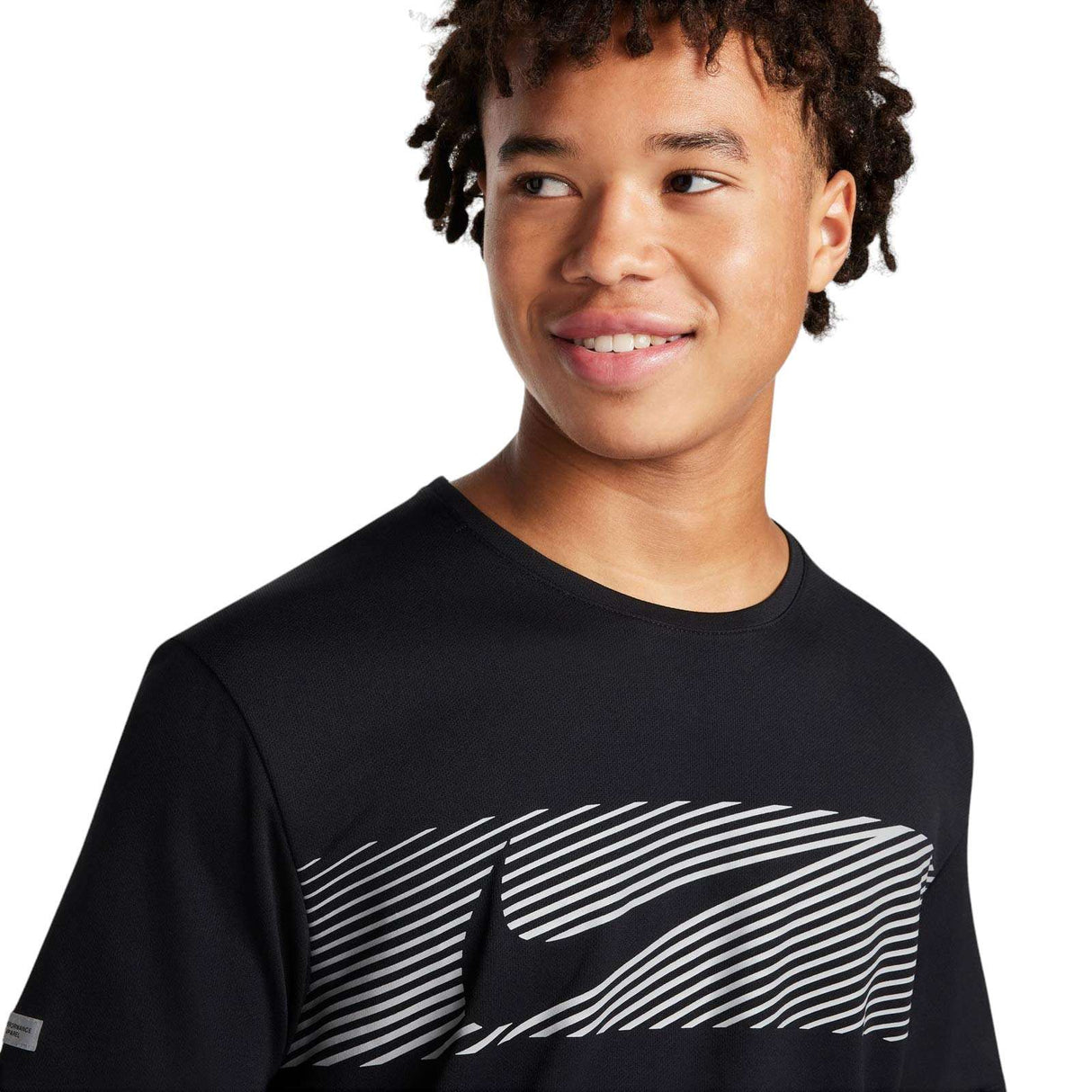 NIKE MENS FLASH MILER TOP BLACK