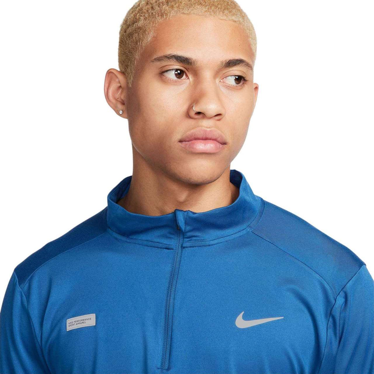 NIKE MENS DF ELMNT TOP HZ FLASH HBR BLU