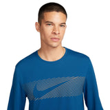 NIKE MENS DF UV MILER TOP LS FLASH BLUE