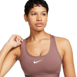Nike Wmns Swoosh Med Sup Bra Brown