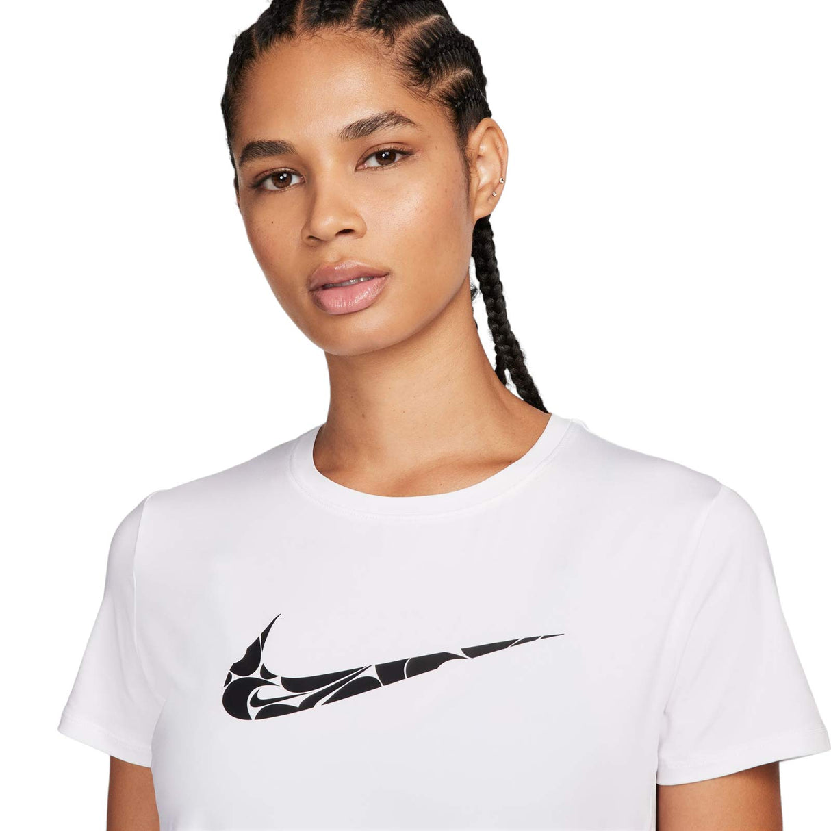 Nike Wmns One Swoosh HBR DF SS Top White
