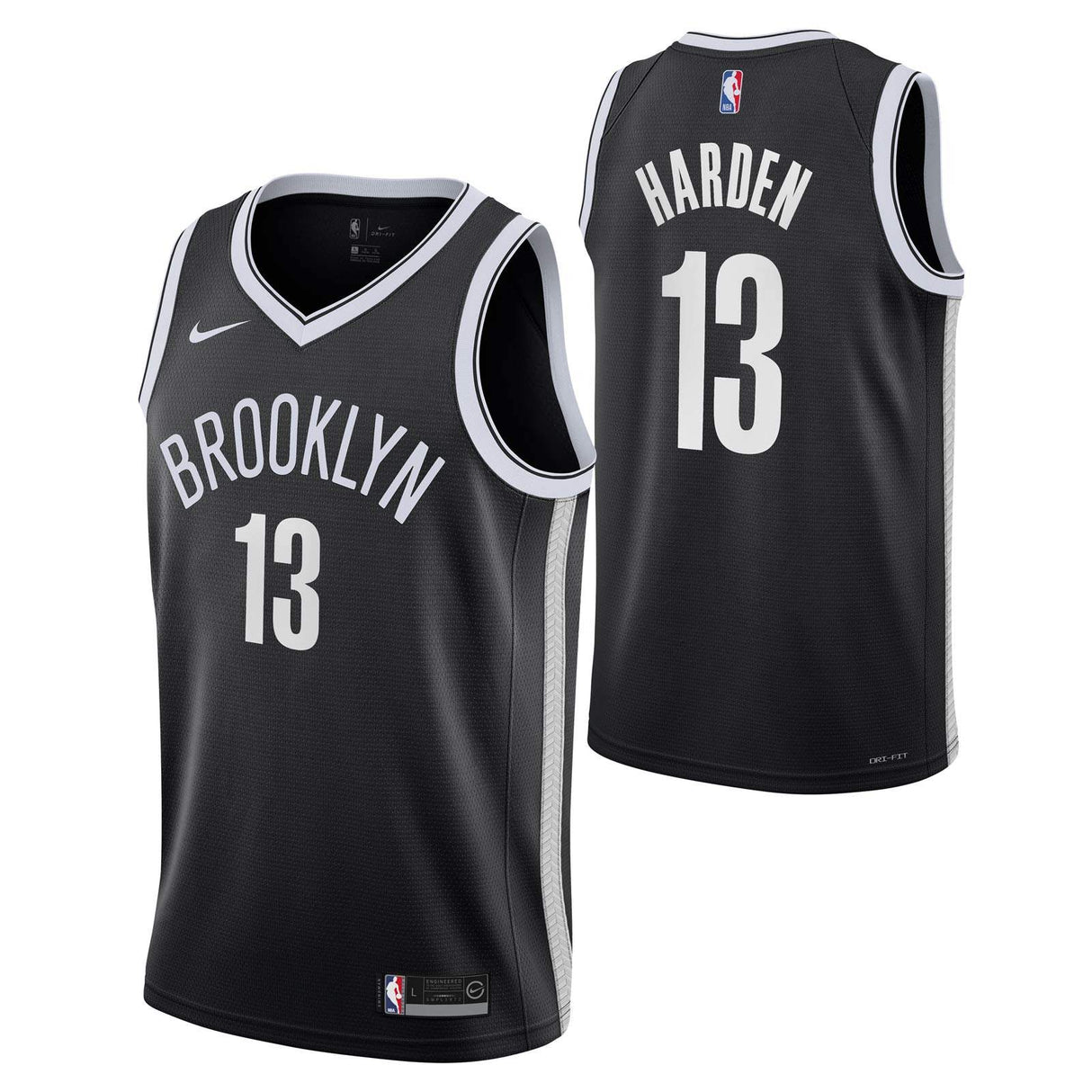 NIKE Nets Harden Icon Kids Jersey Black