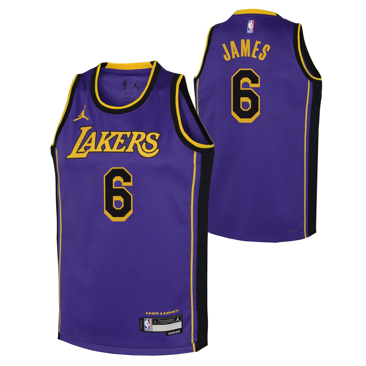 JORDAN Lakers LeBron St Kids Jersey Pur