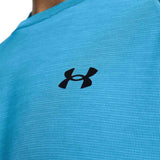 UA Mens Tech Textured SS Blue