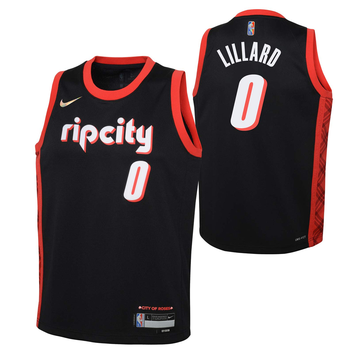Nike Trail Blazers Lillard Kids Jersey M