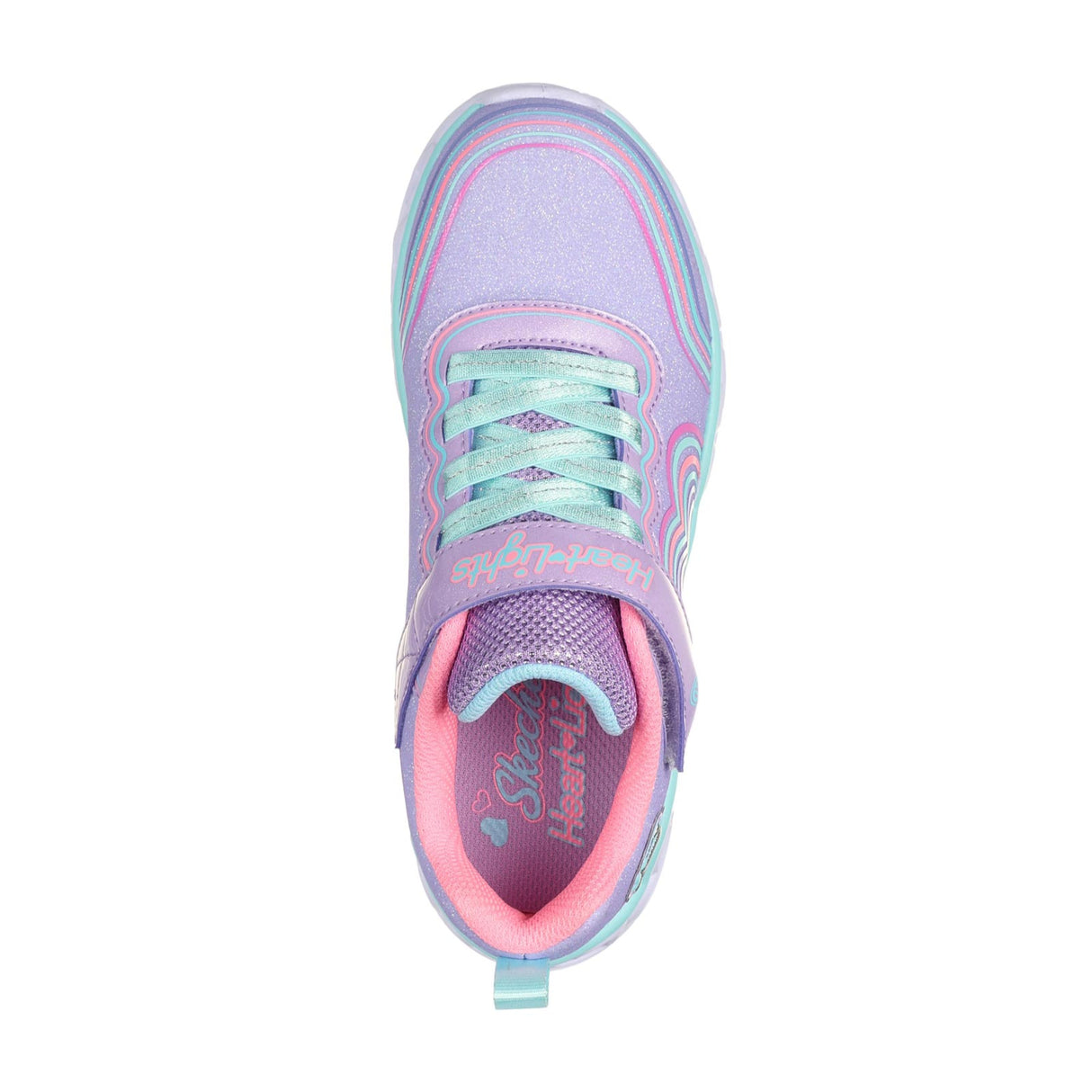 Skechers Heart Lights Retro Girls Purple