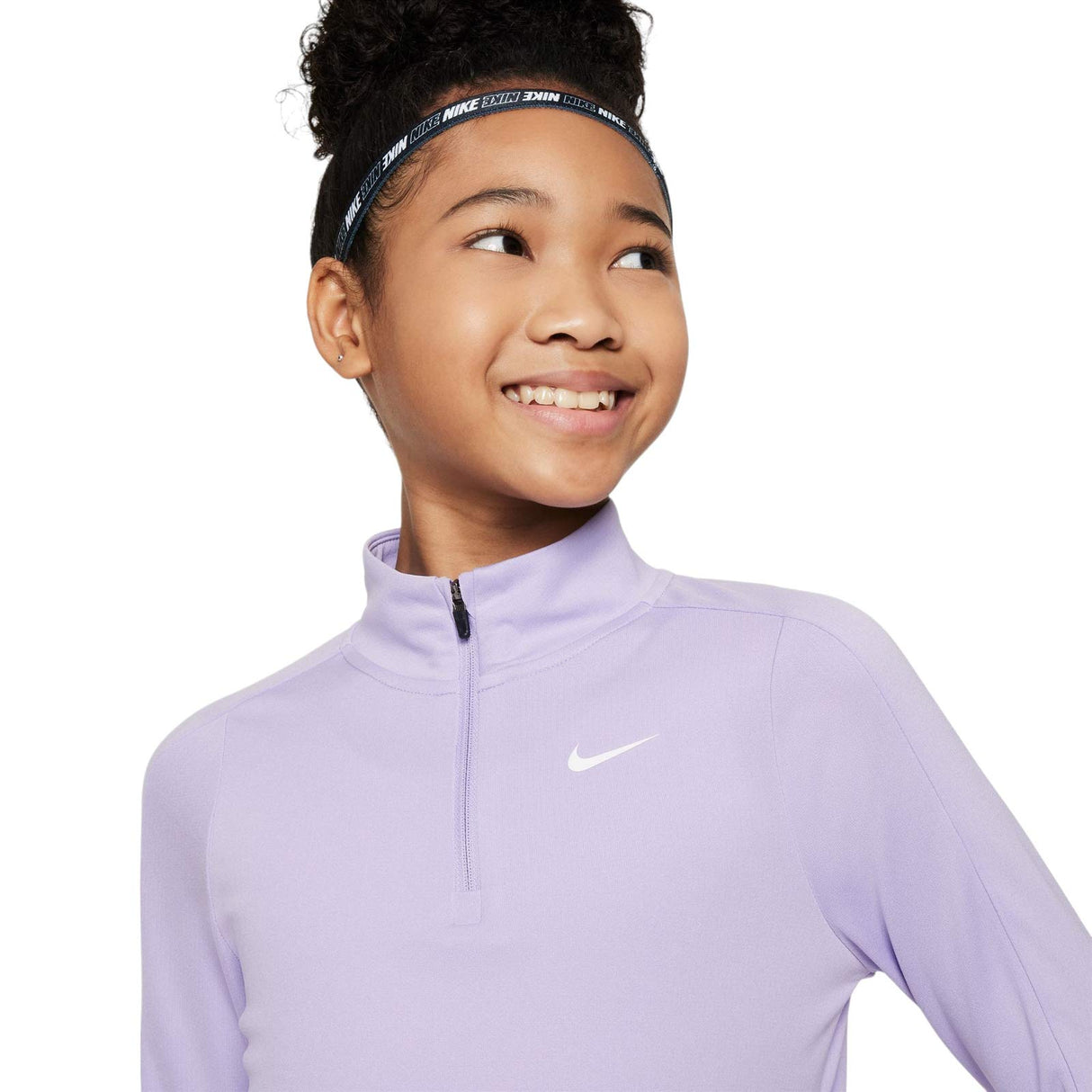 Nike Girls DF LS HZ Top Purple