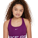Nike Girls DF Pro Swoosh Bra Purple