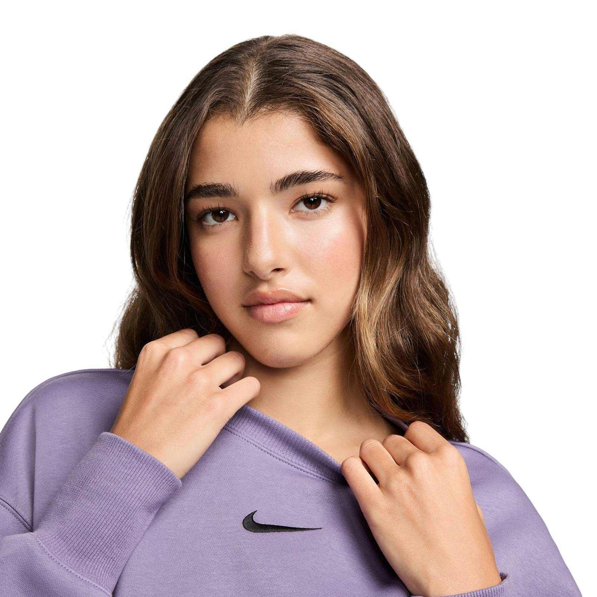 Nike Wmns NSW PHNX FLC OS Crew Purple