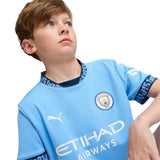 Puma MCFC 24 Kids Home Jersey Blue