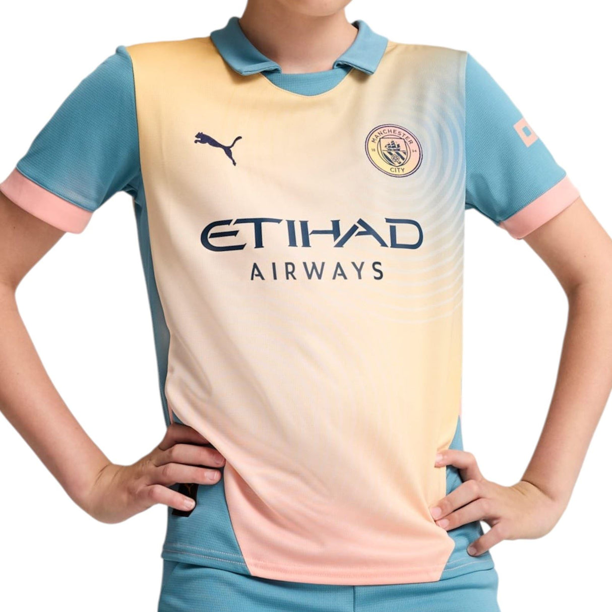 Puma MCFC 24 Kids 4th Jersey Pink