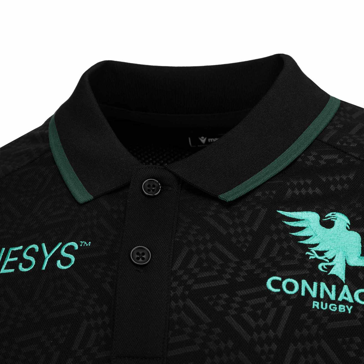 Macron Connacht 25 Travel Polo Black