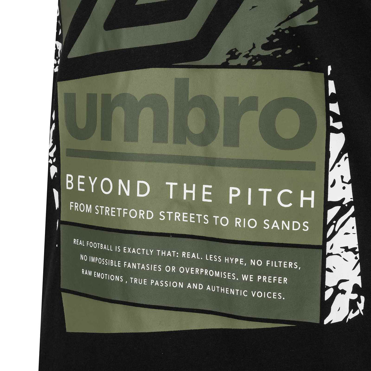 UMBRO LAYERED BOX LOGO GRAHIC TEE BLACK